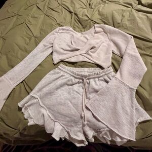 Cozy Grey Bell Sleeve Set